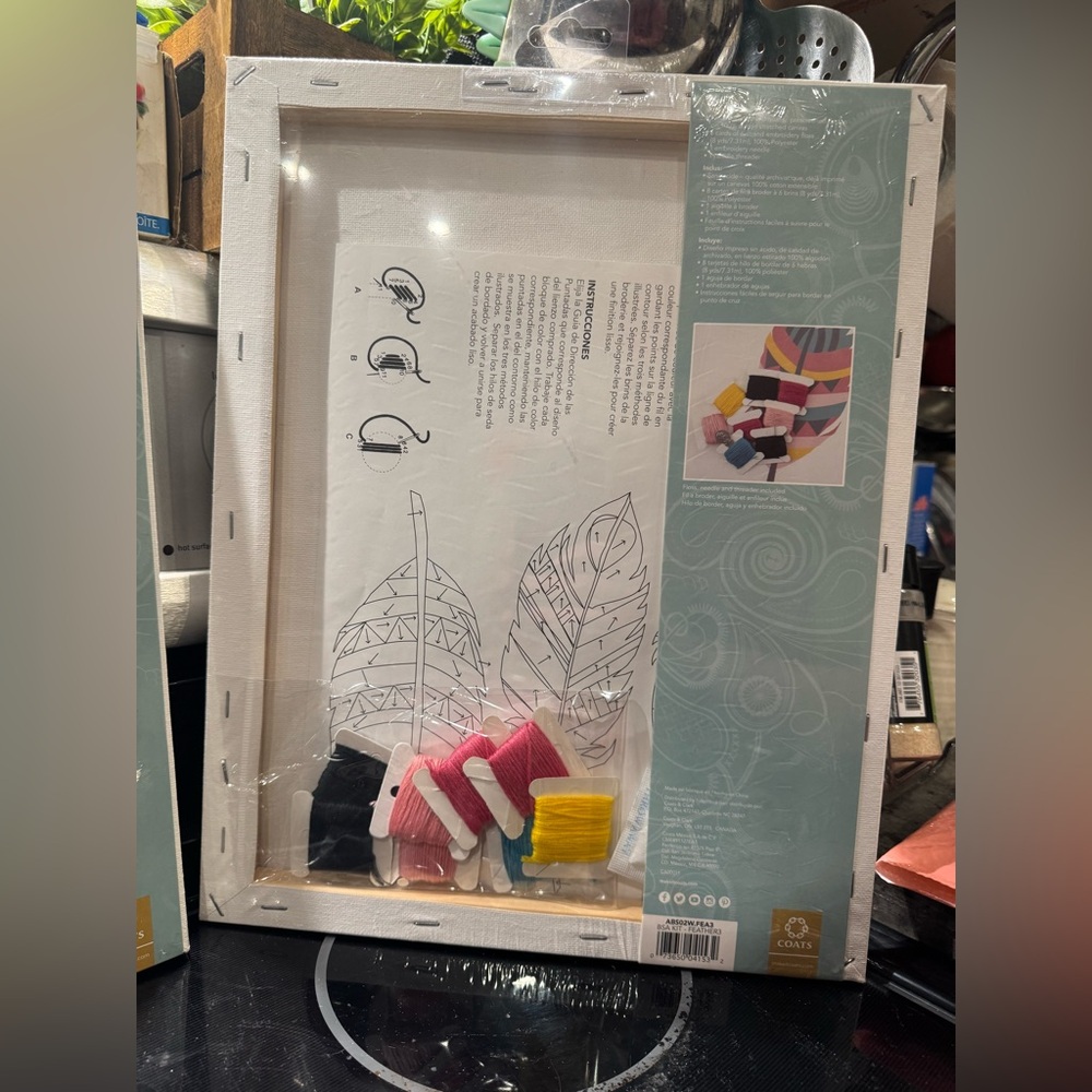 Colorful Feather Canvas Art Set • Includes All 3 - Picture 8 of 8